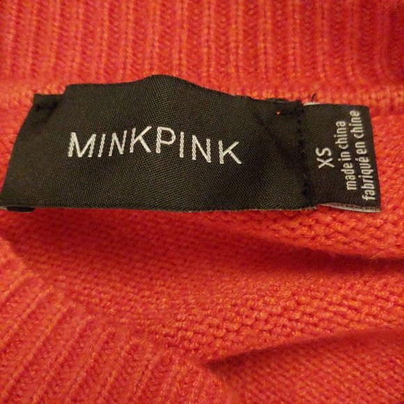 Minkpink orange leopard soft comfy long sleeve sweater XS - Picture 8 of 8